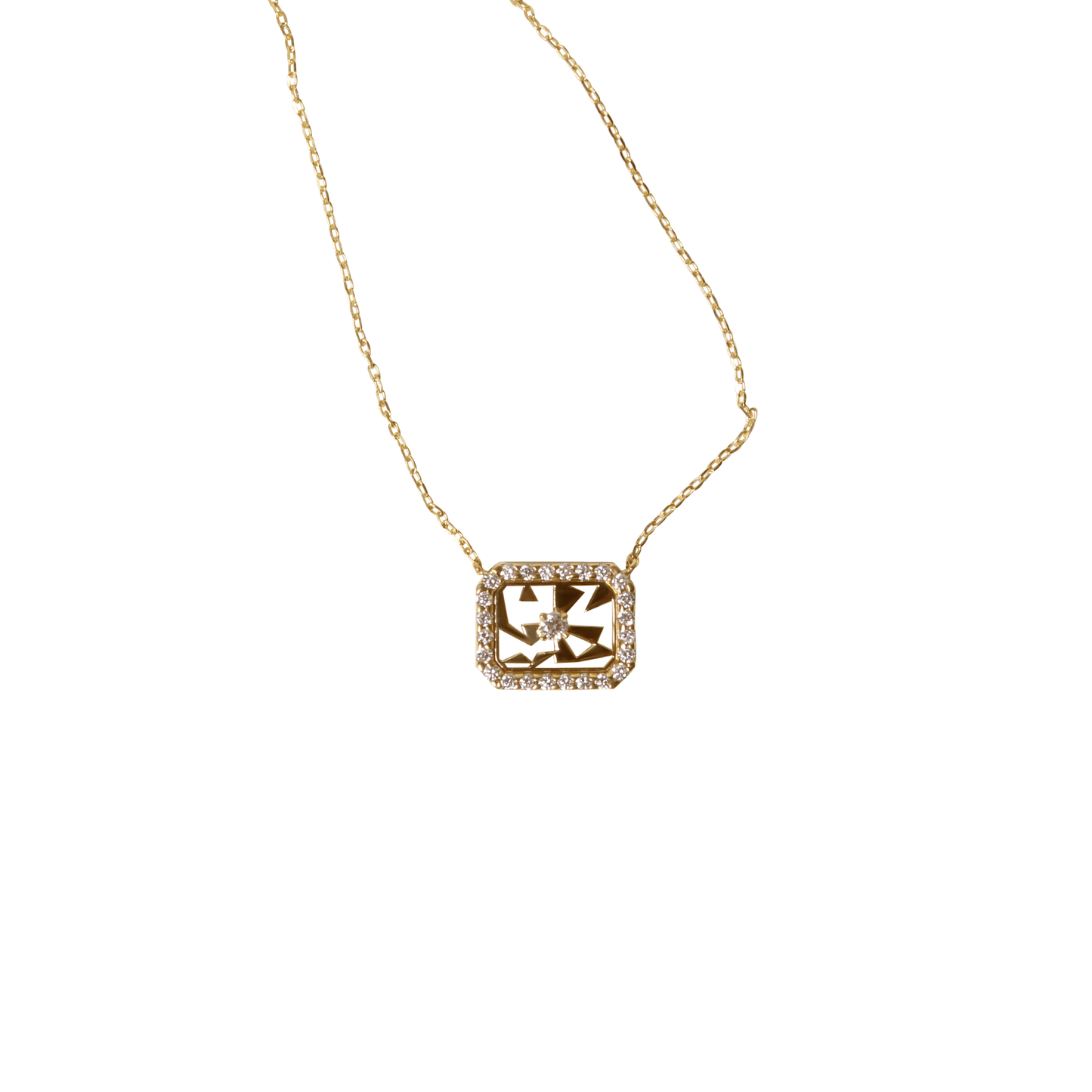 031 Necklace with one diamond